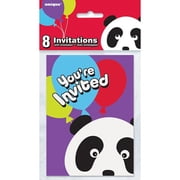 Unique Industries Birthday Panda Invitations, 8 Pack