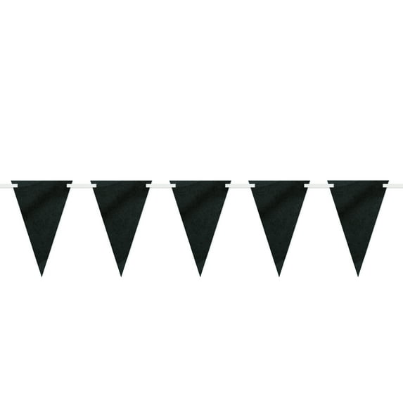 Chalkboard Paper Pennant Banner, Black, 9ft