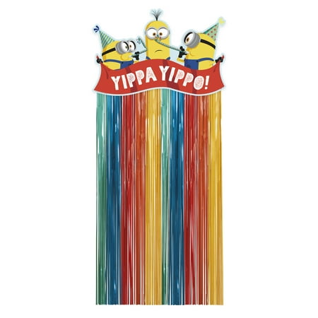 Unique Industries Despicable Me Minions Fringe Door Curtain, 5.25ft x 2.5ft
