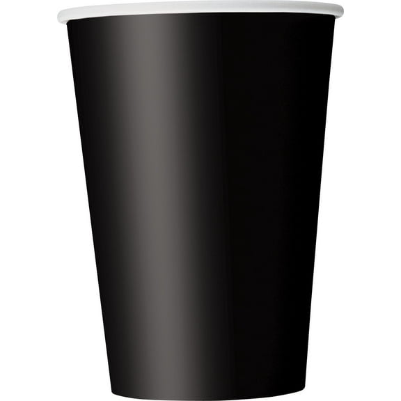 Paper Cups, 12 oz, Black, 10ct