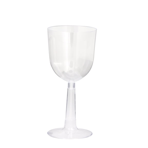 12oz Clear Plastic Wine Goblets, 4ct