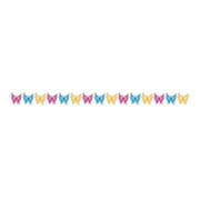 Unique Industries Fancy Nancy Butterfly Party Banner, 72" x 5"