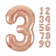 thumbnail image 1 of Unique Industries Foil Big Number 3 Shaped 34.0" Bronze Solid Print Birthday Balloon, 1 of 4