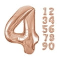 thumbnail image 1 of Unique Industries Foil Big Number 4 Shaped 34.0" Bronze Solid Print Party Balloon, 1 of 4