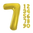 thumbnail image 1 of Unique Industries Foil Big Number 7 Shaped 34" Gold Solid Print Balloon, 1 of 4