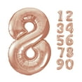 thumbnail image 1 of Unique Industries Foil Big Number 8 Shaped 34.0" Bronze Solid Print Party Balloon, 1 of 4