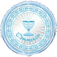 thumbnail image 1 of Unique Industries Foil Radiant Cross 18" Blue First Communion Balloon, 1 of 2