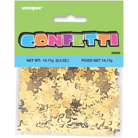 Foil Star Confetti, Gold, 0.5 oz
