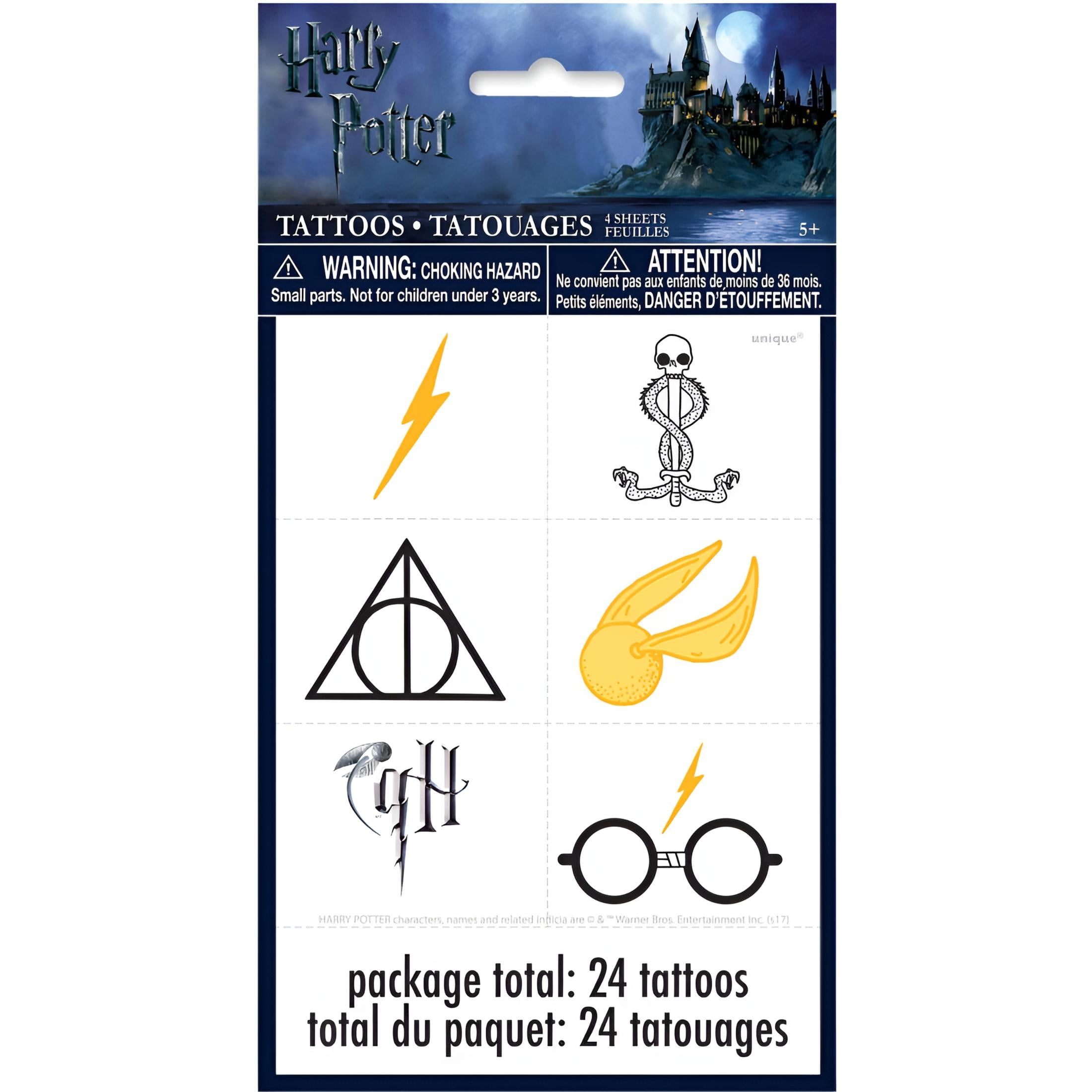 Harry Potter Color Tattoos, 24ct, image size:2200x2200