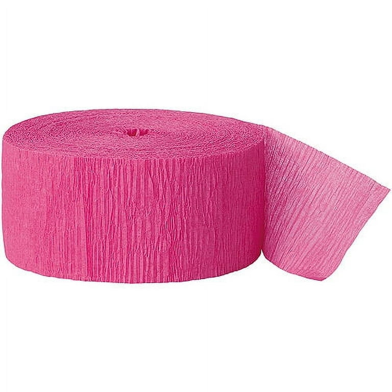 Touch of Color 81' Magenta Pink Crepe Paper Streamer - Party Adventure