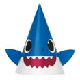 thumbnail image 1 of Unique Industries Kid's Baby Shark Party Hats, Plastic, Multicolor, 8 Count, 1 of 2