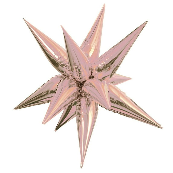 Unique Industries Large Foil 12 Point Star 27" Rose Gold Bachelorette Party Balloon