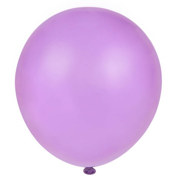 Unique Industries Latex 12" Lavender Solid Print Birthday Balloons, 72 Count