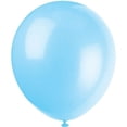 thumbnail image 1 of Unique Industries Latex 12" Light Blue Solid Print Birthday Balloons, 72 Count, 1 of 2