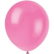 Unique Industries Latex Party 12" Pink Solid Print Balloons, 72 Count