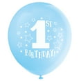 thumbnail image 1 of Unique Industries Latex Stars 16" Light Blue Star Birthday Balloons, 8 Count, 1 of 3