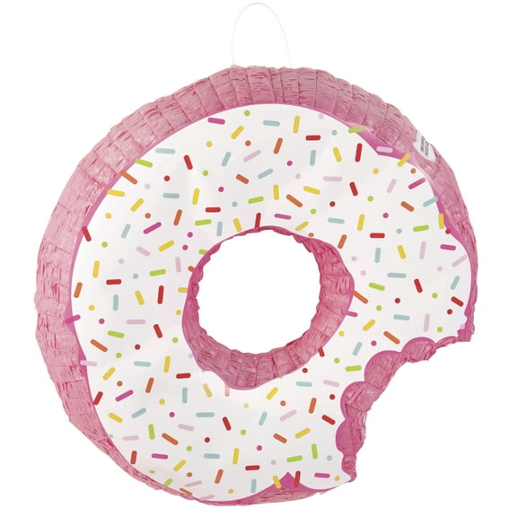 Unique Industries Multi-color Asymmetrical Birthday Donut Pinata, 19.5" x 19.5"
