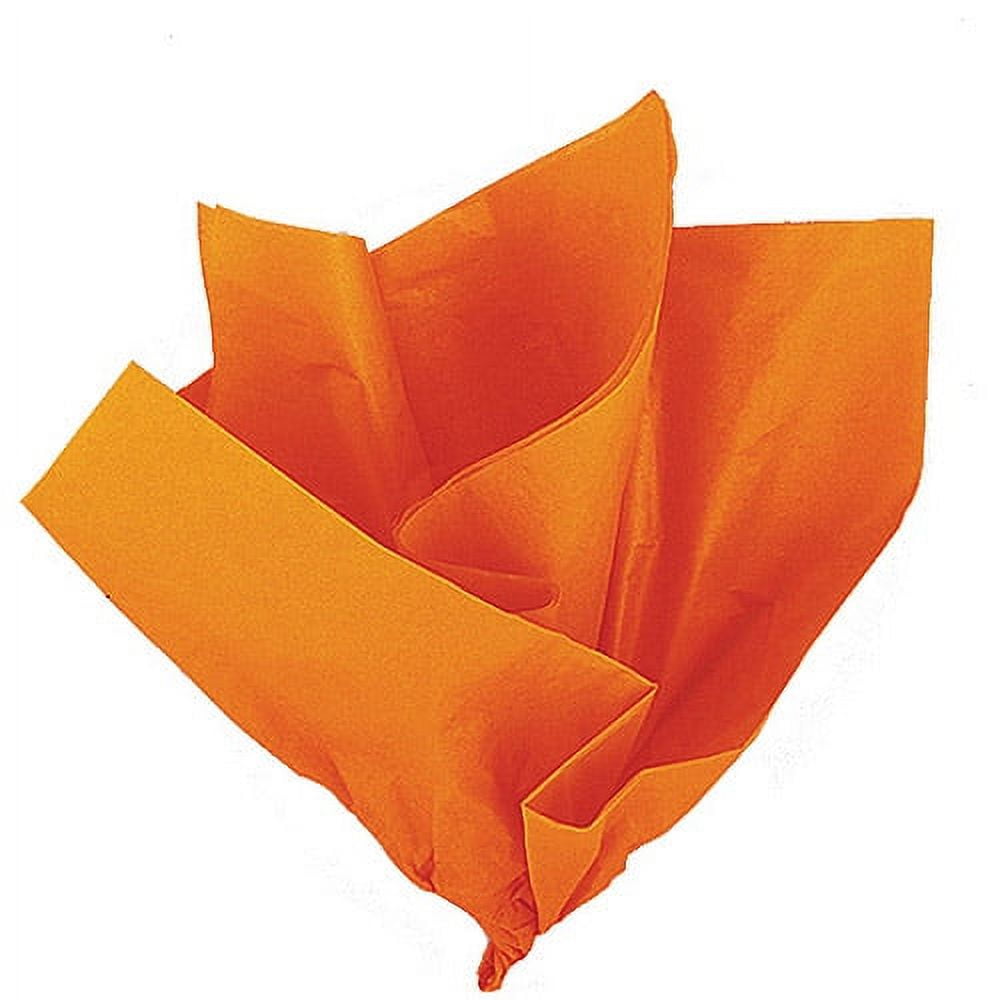 Orange Tissue Paper Fan 13