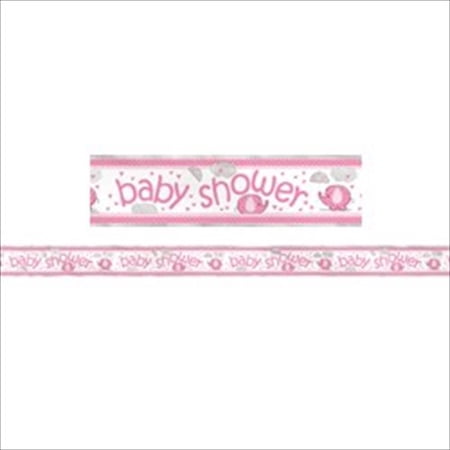 Unique Industries Pink Party Banner, 144" x 5"
