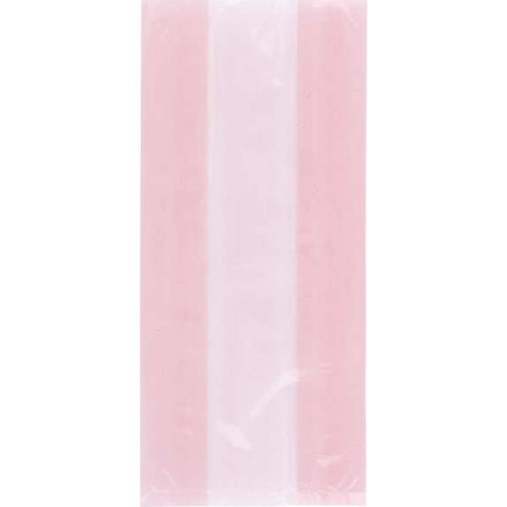 Unique Industries Pink Solid Print Birthday Party Bags, 30 Count