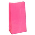 thumbnail image 1 of Unique Industries Pink Solid Print Party Bags, 12 Count, 1 of 4