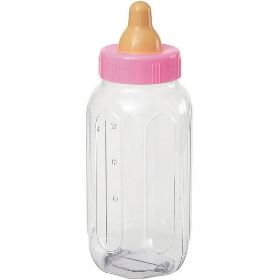 Pink Plastic Baby Bottle Bank, 11", by Way To Celebrate