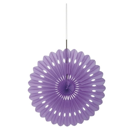 Unique Industries Purple 16" Flower Shaped Tissue Paper Hanging Pom Poms
