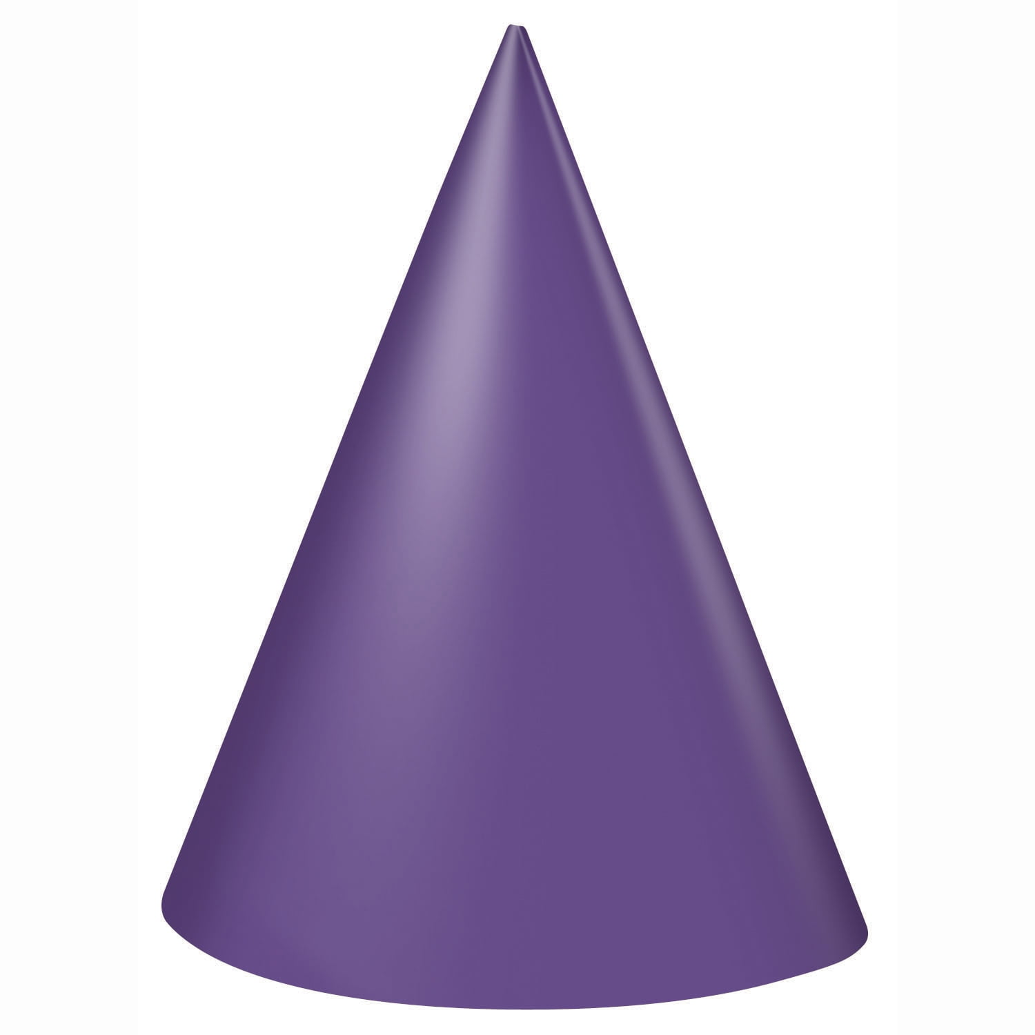 Unique Industries Purple Solid Print Party Hats, 8 Count