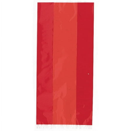 Unique Industries Red Solid Print Birthday Party Bags, 30 Count