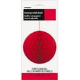 thumbnail image 1 of Unique Industries Red Solid Print Birthday Tissue Paper Hanging Pom Pom, 1 of 2