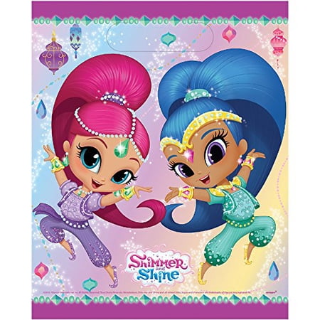 Unique Industries Shimmer Birthday Party Bags, 8 Count
