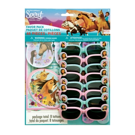 Unique Industries Spirit Riding Free Assorted Colors Birthday Party Favors, 48 Count