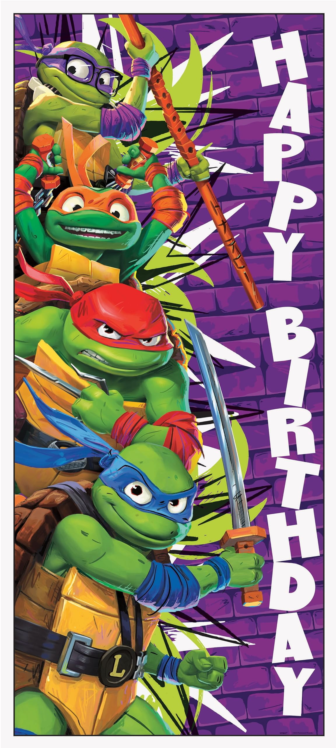 Unique Industries Teenage Mutant Ninja Turtle Mayhem Door Poster, 60-inch  Length, Boy, Birthday, Christening, Party Supplies - Walmart Business  Supplies, image size:1152x2560