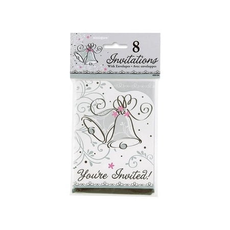 Unique Industries Wedding Style Printed Invitation Cards, 8-Count