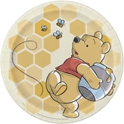 Unique Industries Winnie the Pooh Happy Honeycomb 9 Inches Party Plates, 8 Count