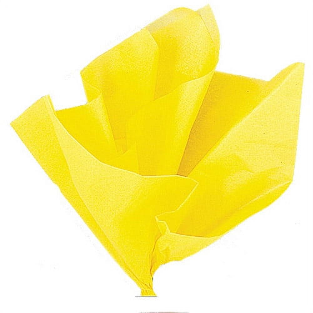 Artdly 100 Sheets Yellow Tissue Paper 14 x 20 Inches Recyclable