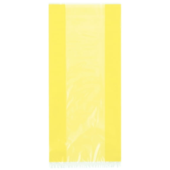 Unique Industries Yellow Solid Print Birthday Party Bags, 30 Count