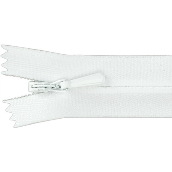 Unique Invisible Zipper 9"-White
