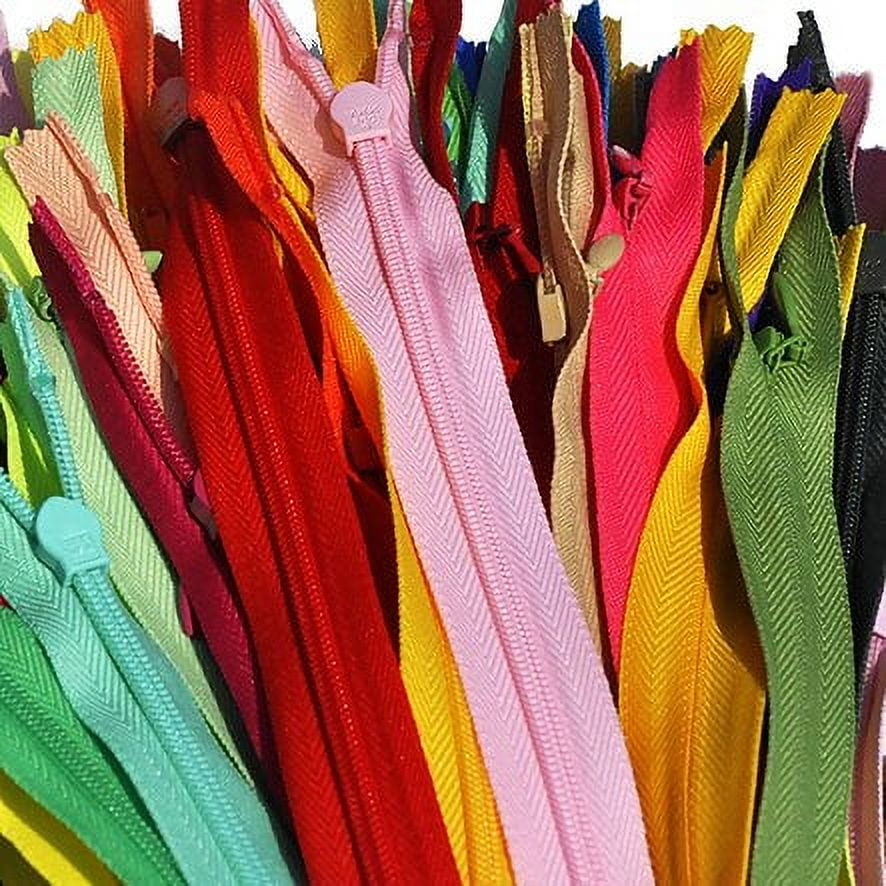 Unique Invisible Zipper Assortment Of Colors Ykk Conceal ~ Closed Bottom (Chose Your Own Size And Qty) (50 Zippers, 9 Inch)