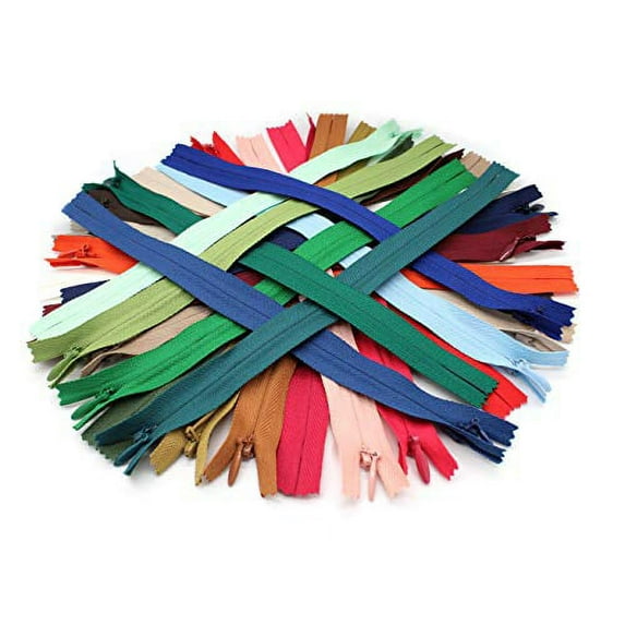Unique Invisible Zipper Assortment of Colors YKK Conceal ~ Closed Bottom (Chose Your Own Size and Qty) (50 Zippers, 12 inch)