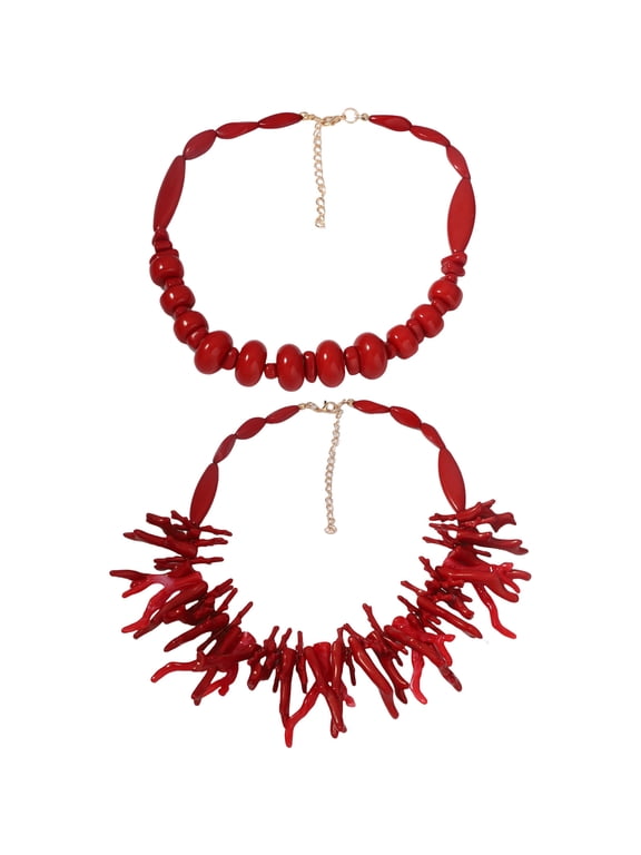 Unique Irregular Shaped Corals Necklace Jewelry Accessory for Fashion Enthusiasts Trendy Women Ladies Casual Wear