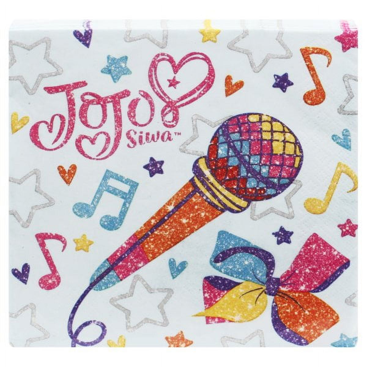 Unique JoJo Siwa Rainbow Disposable Lunch Napkins, 16 Count