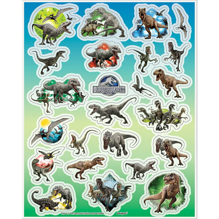 Wholesale 6 Sheet Jurassic World Sticker Flip Pack