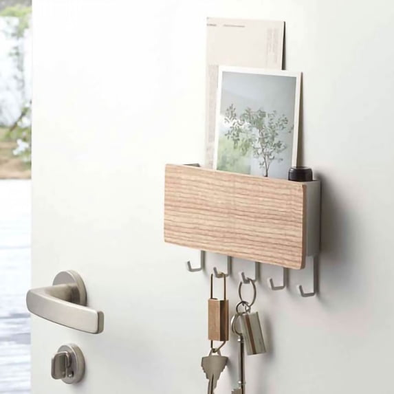 Unique Key Holder Wall Coat Hanger Hooks without Perforated Hooks Key Hanger Shelving Storage Hooks, A