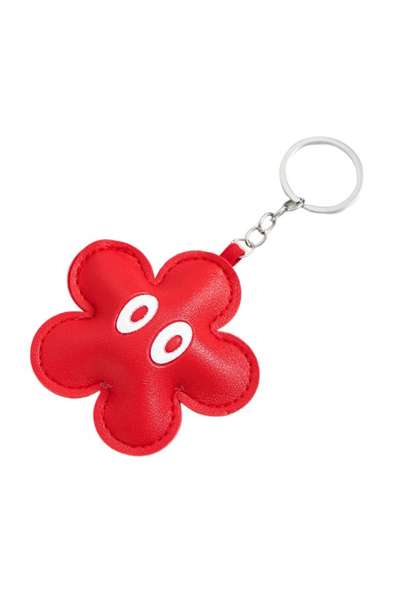 Unique Keychain Soft PU Leather Key Holder Decoration For Keys Backpacks Car Keys Star Flower Pendant Charm
