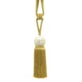 thumbnail image 1 of DECOPRO Unique Large Mother Of Pearl Ball Curtain Tassel Tieback, Tassel Length 8 1/2" (21.5cm), Spread 28" (71cm) # TBMOP8, Pearl Gold #852 (Yellow Gold, Golden Beige, Dark Gold) Sold Individually, 1 of 6