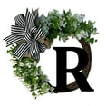 Unique Last Name Year Round Front Door Wreath With Bow Sign