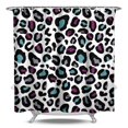 thumbnail image 1 of Unique Leopard Print Waterproof Shower Curtain Fabric Bathroom Shower Curtain Featuring Dynamic Animal Spots Romantic Tropical Pattern Abstract Glitter Texture Cute Cartoon Style Machine Washable with, 1 of 5