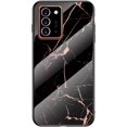 Unique Light Thin Stylish Glossy Marbled Tempered Glass Phone Case for