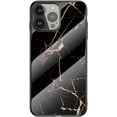 Unique Light Thin Stylish Glossy Marbled Tempered Glass Phone Case for